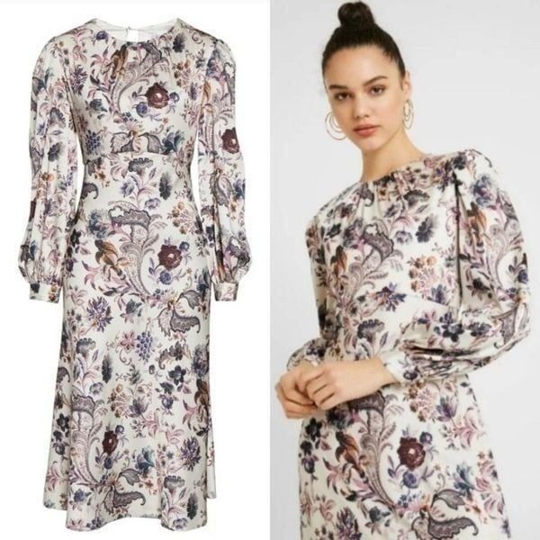 Ever new Melbourne floral satin dress