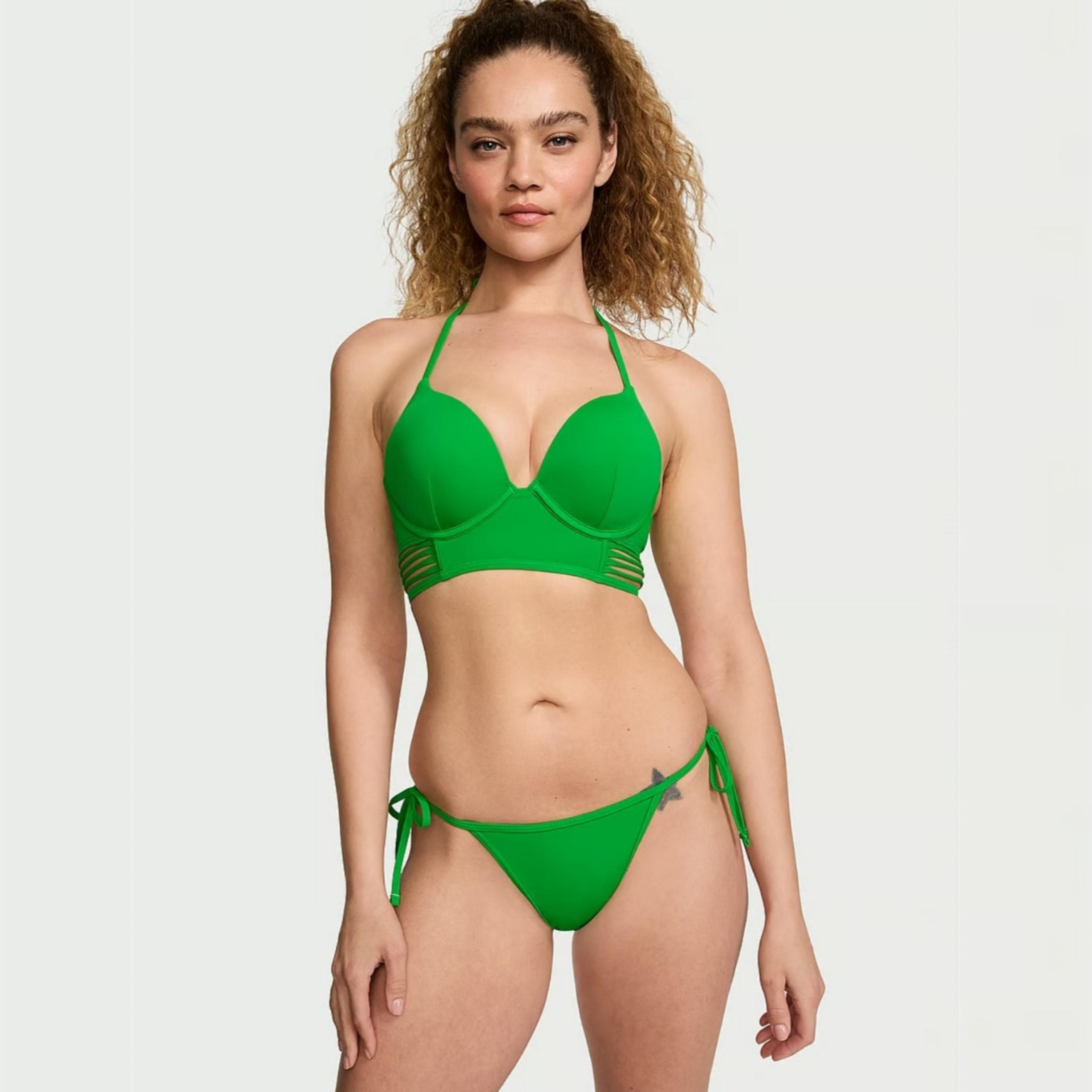 NEW Victoria's Secret Archives Swim Bombshell Push-Up Longline Bikini Set 32B