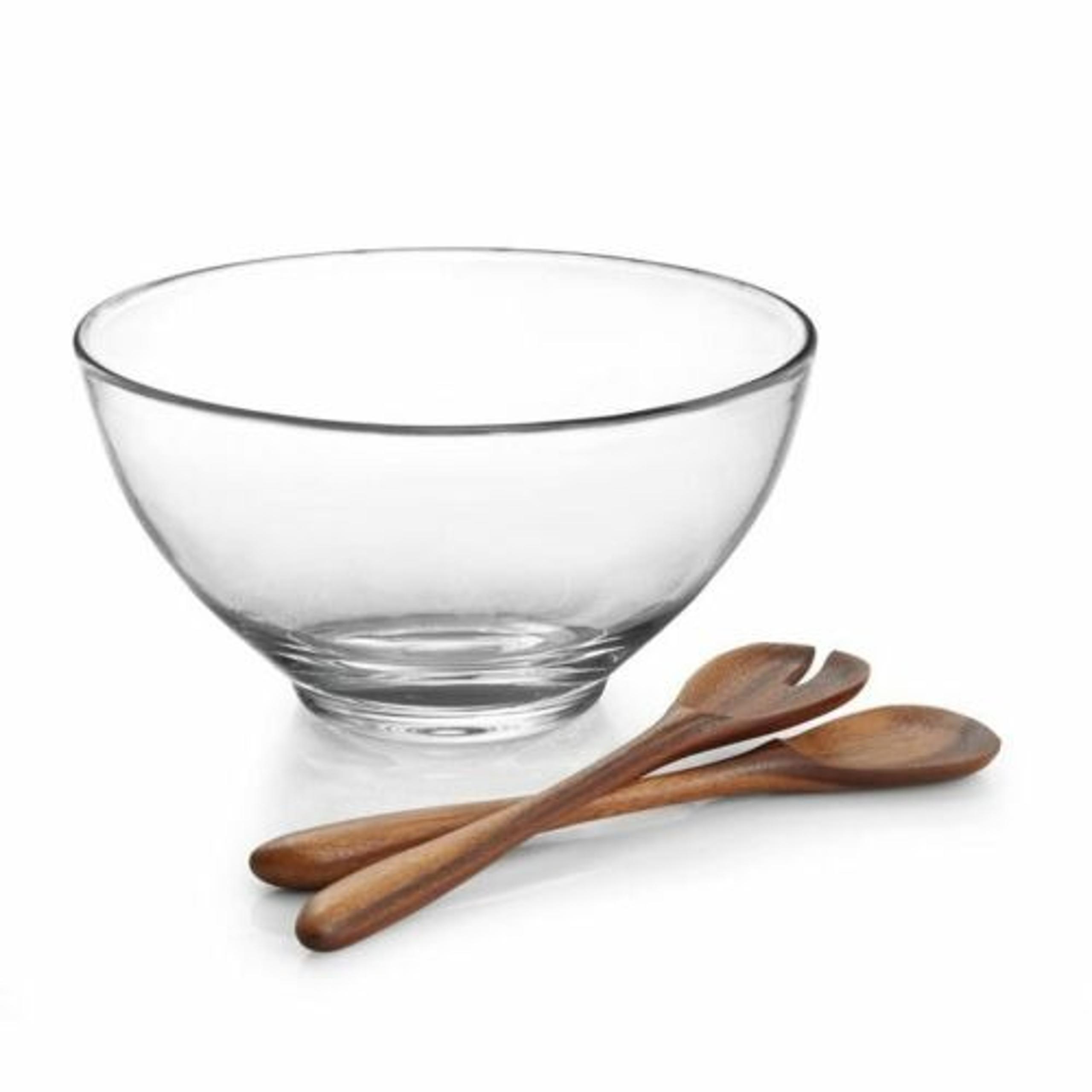 Moderne Salad Bowl with Servers NEW IN THE BOX - Nambe
