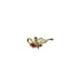 Vintage Spray Brooch Scrolling Red and Clear Rhinestones Gold Tone Unsigned Pin