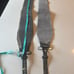 Black diamond skins Glidlite mohair mix Striped for uphill ski 59” adjustable.