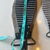 Black diamond skins Glidlite mohair mix Striped for uphill ski 59” adjustable.