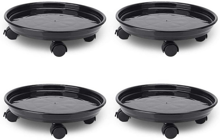 4 Pack of Plant Stand with Universal Wheels