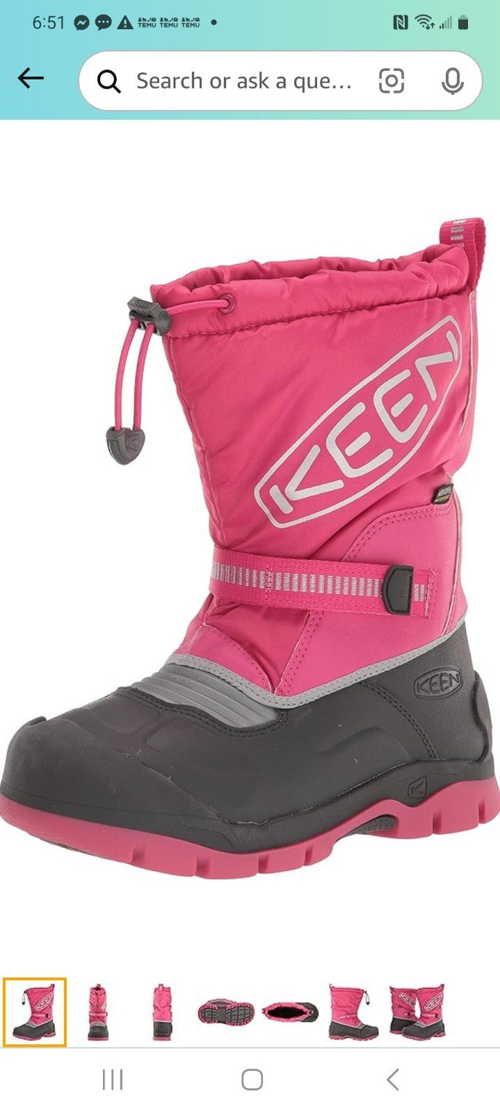 Keen youth girls Snow Troll Pac Boots Size 4