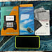 New Nintendo 2DSLL Green x Black w (Hand Grip/Clear Shell/Case/Screen Protector)