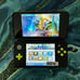 New Nintendo 2DSLL Green x Black w (Hand Grip/Clear Shell/Case/Screen Protector)
