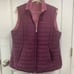New Women Free Country Fleece Inside. Magenta Puffer Zip Vest. Sz.L. Sleeveless