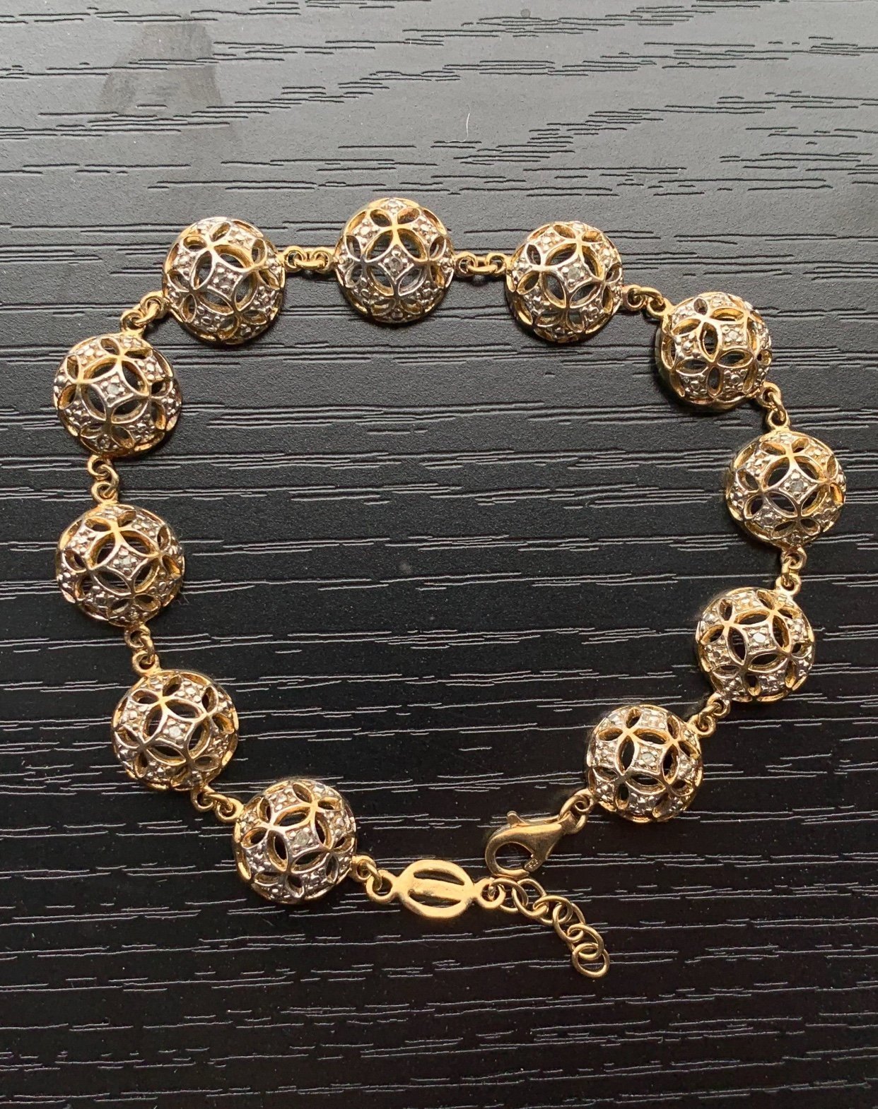 0.480 ctw REAL Brilliant Diamond Bracelet in 18k Gold