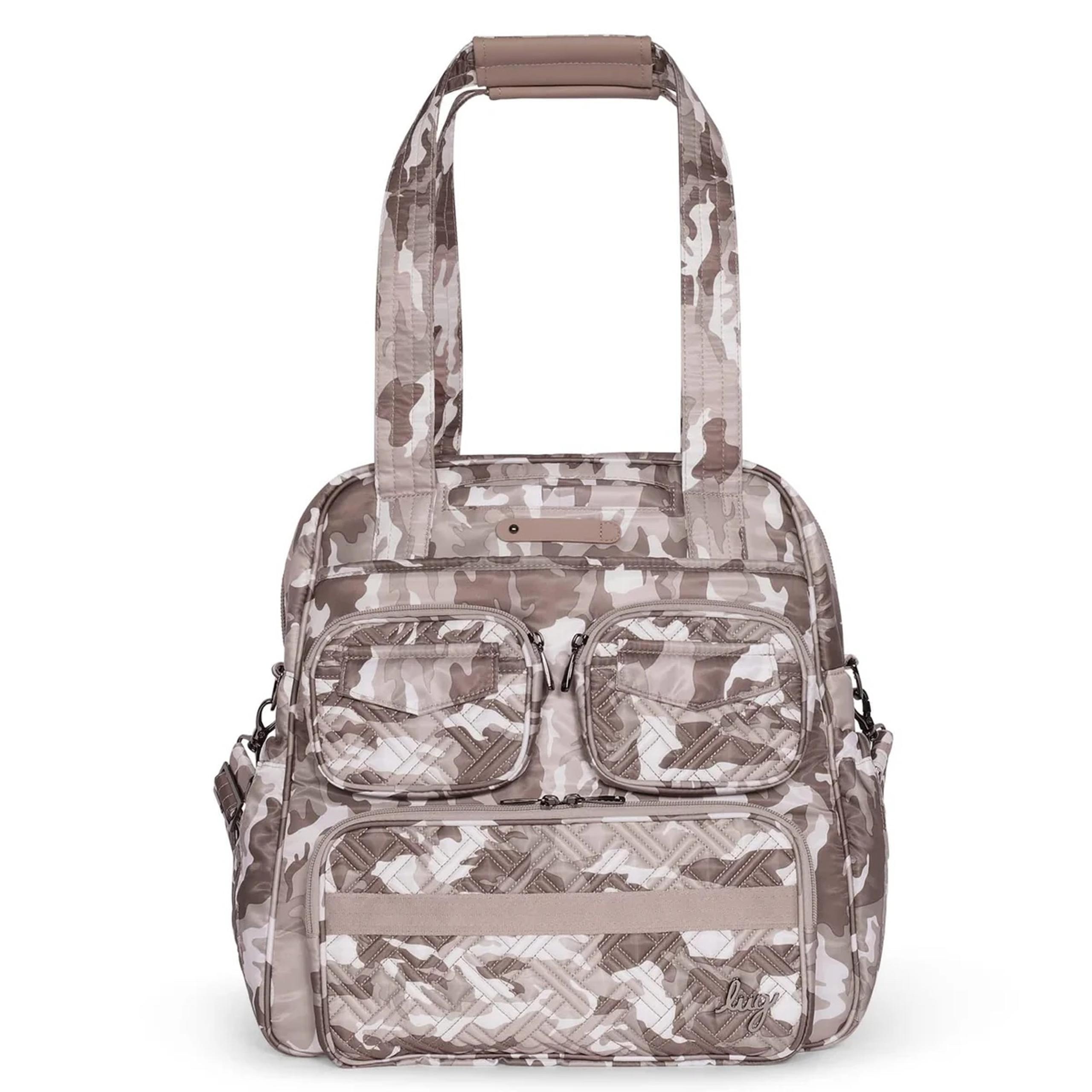 Lug Puddle Jumper LE Convertible Crossbody Tote Bag NWT Camo Taupe