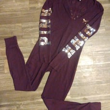 Rare 2016 Pink bling thermal Long Johns nwot size .S