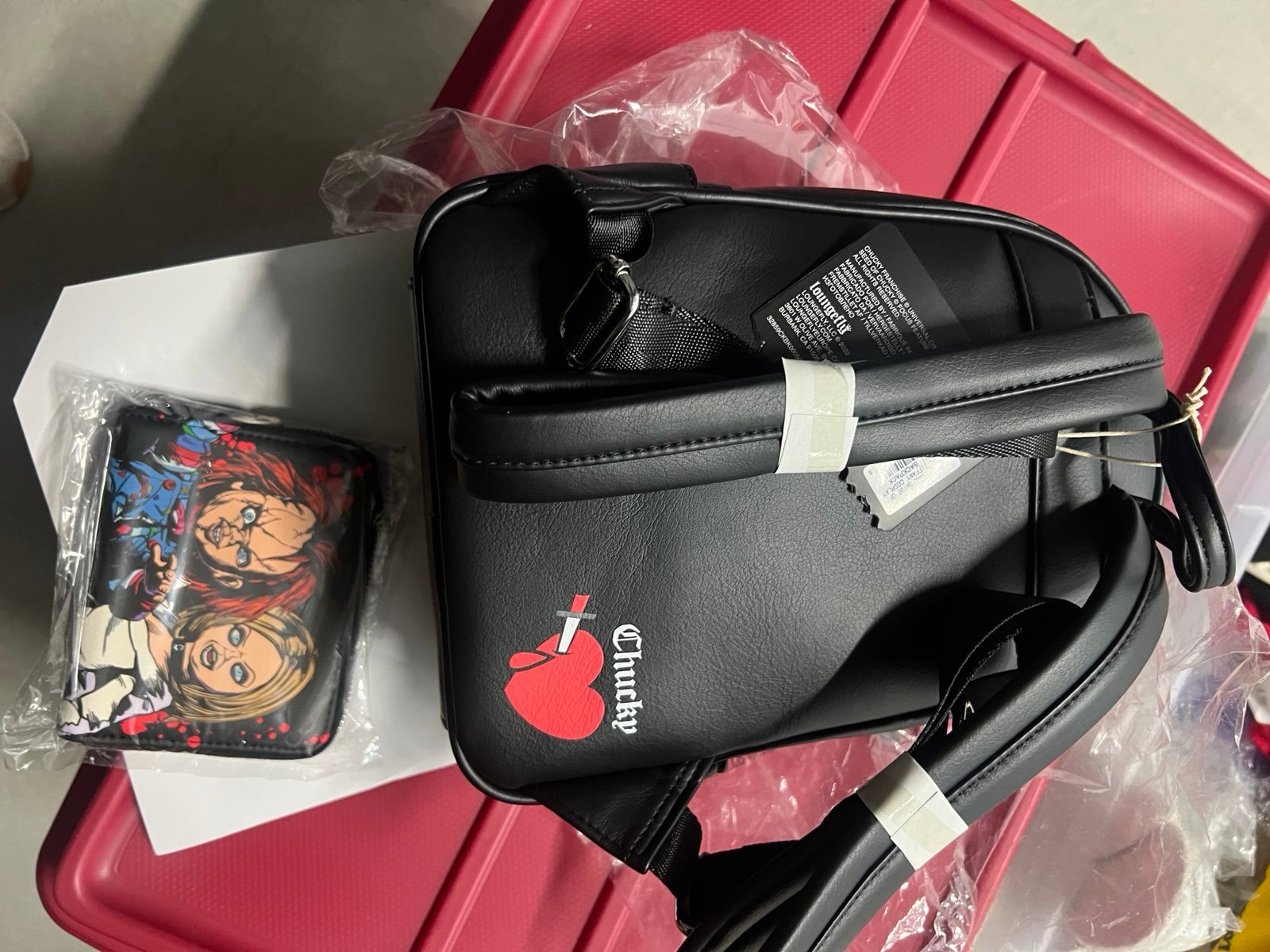 Tiffany Loungefly backpack and chucky wallets