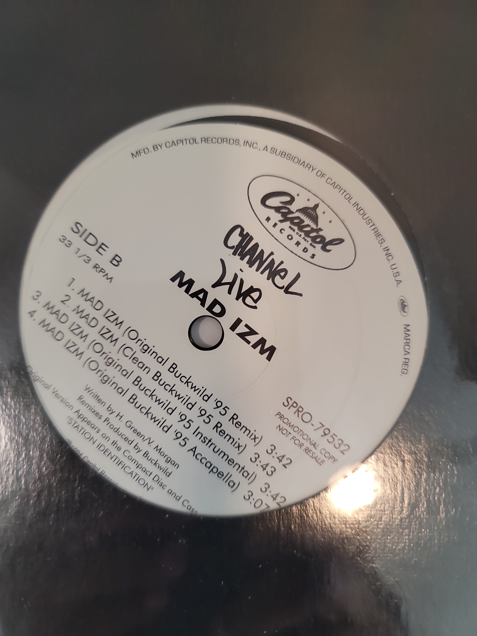 SEALED! 1994 - CHANNEL LIVE - MAD IZM BUCKWILD REMIX PROMO KRS-ONE