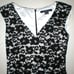 NWT 6 New French Connection Lace Dress Black White Womens Flowers SS Lined Sheat