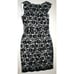NWT 6 New French Connection Lace Dress Black White Womens Flowers SS Lined Sheat