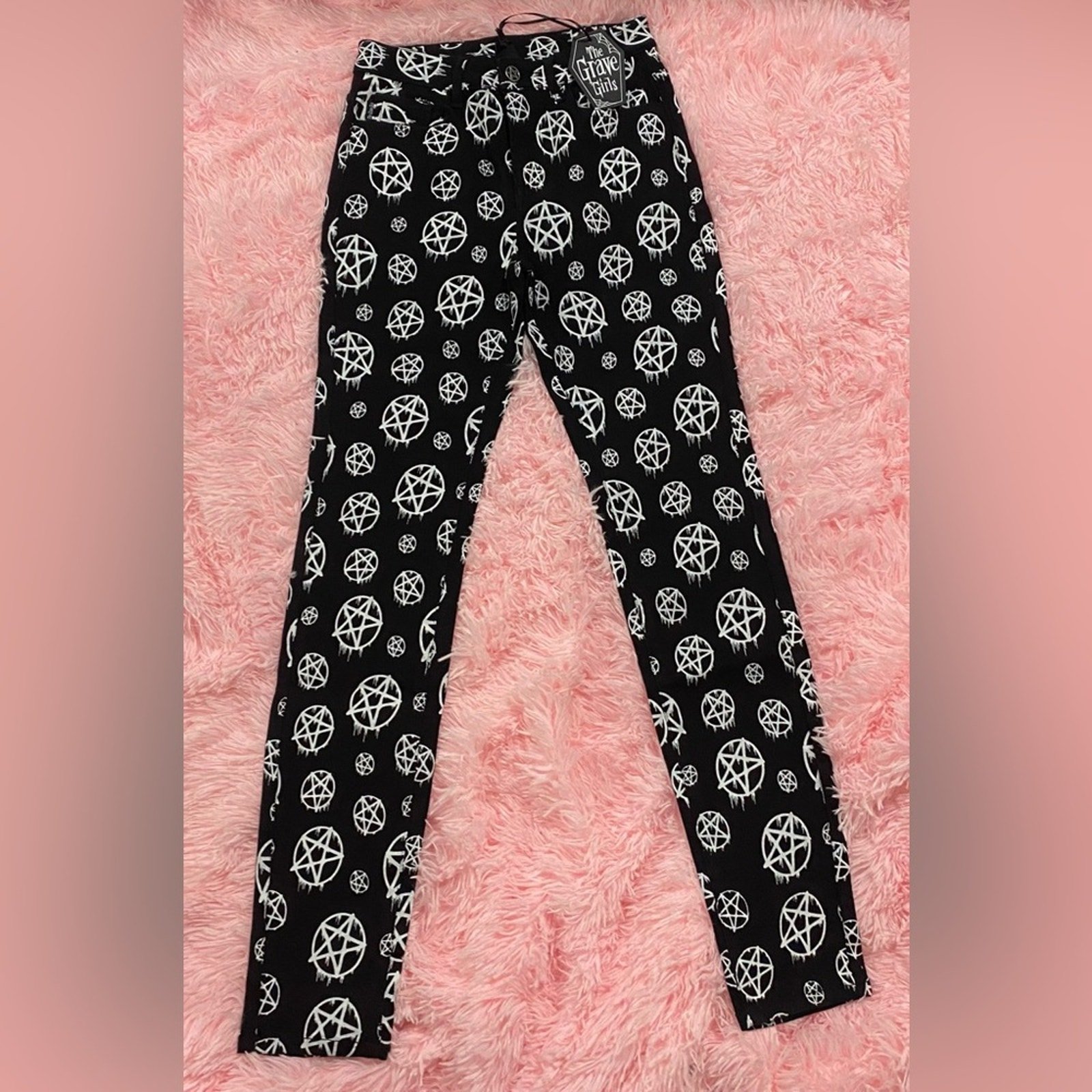 Dolls Kill / The Grave Girls Pentacle High Waist Jeans Size Small