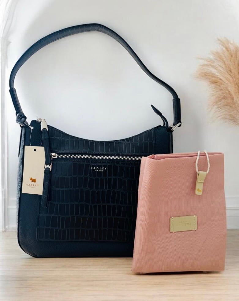 RADLEY London Croc Medium Shoulder Bag Pear Gardens