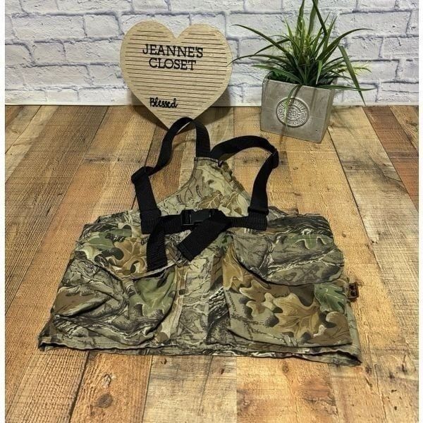 Advantage Timber FieldLine Camo Game Vest Pouch Pockets Size M ? Please view p
