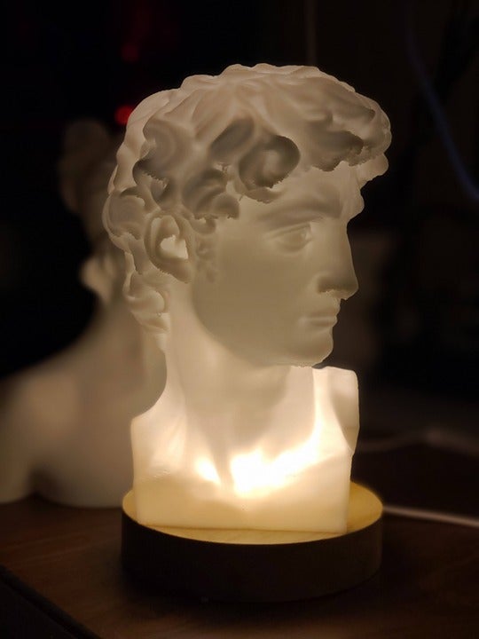 David Bust Lamp, Michelangelo's David, David Sculpture