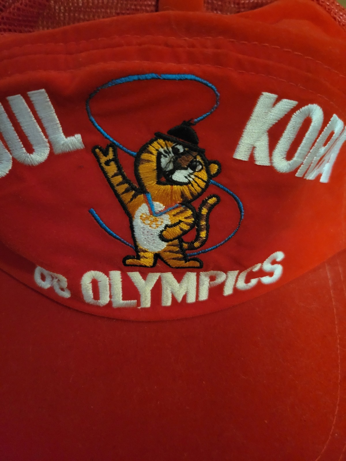 RARE Vintage Seoul Korea '88 Olympics Felt Black Snapback