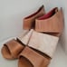 Bed Stu JESSIE Wedge Sandal Shoes Leather Jasper Multi Lux/Tan Rustic NWOT