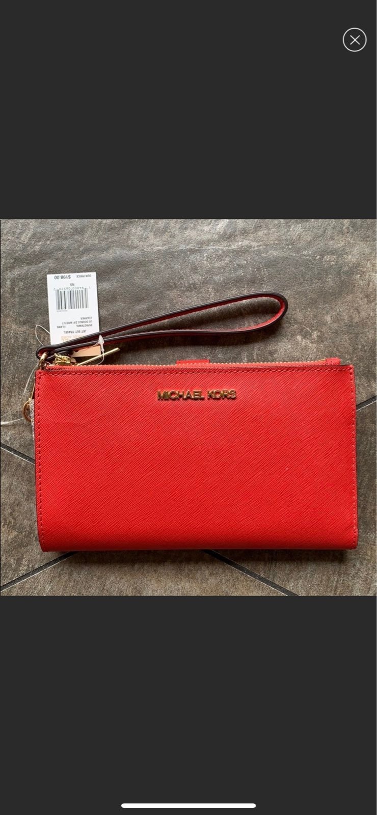 MICHAEL KORS LG DOUBLE ZIP WRISTLET FLAM
