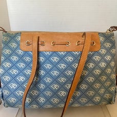 Vintage Light Blue Dooney & Bourke Shoulder Handbag