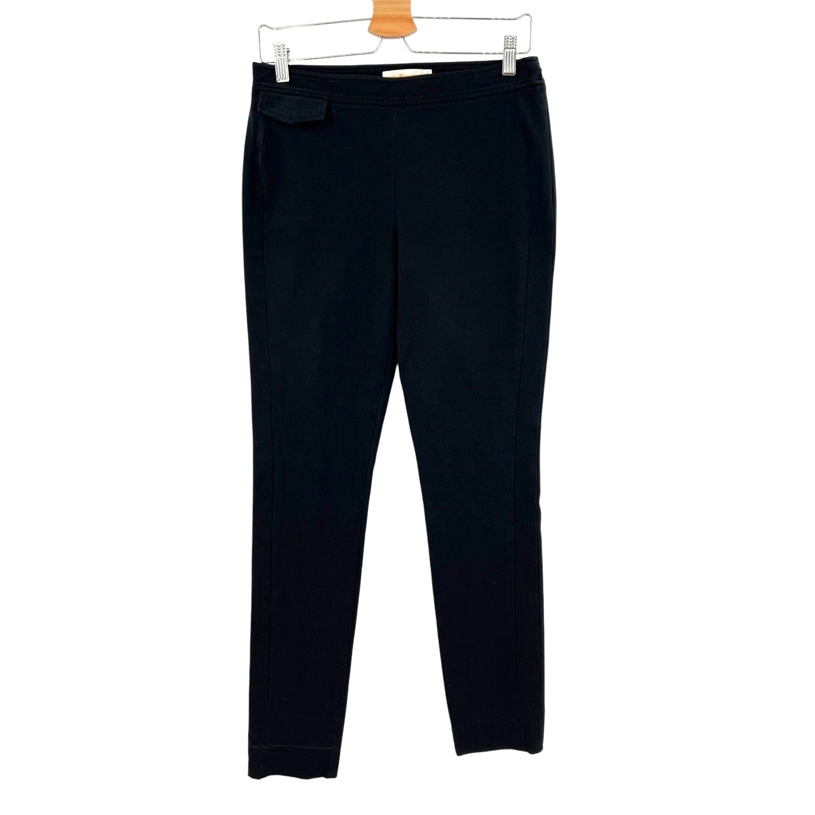 Tory Burch Black Skinny Ankle Paints with Coin Pocket Side Zip Size 8