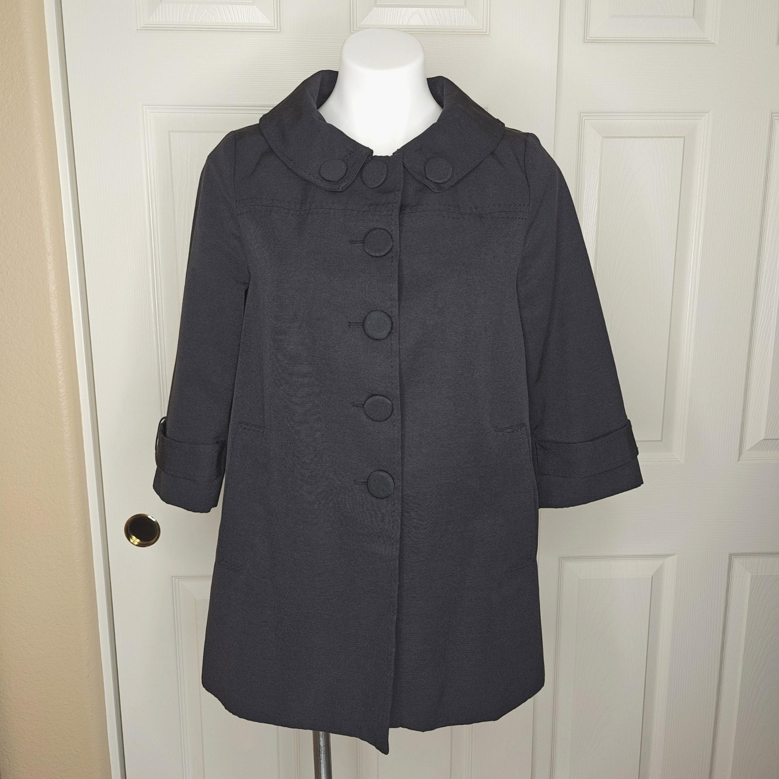 Vintage Worthington button front 3/4 sleeve peacoat sz M