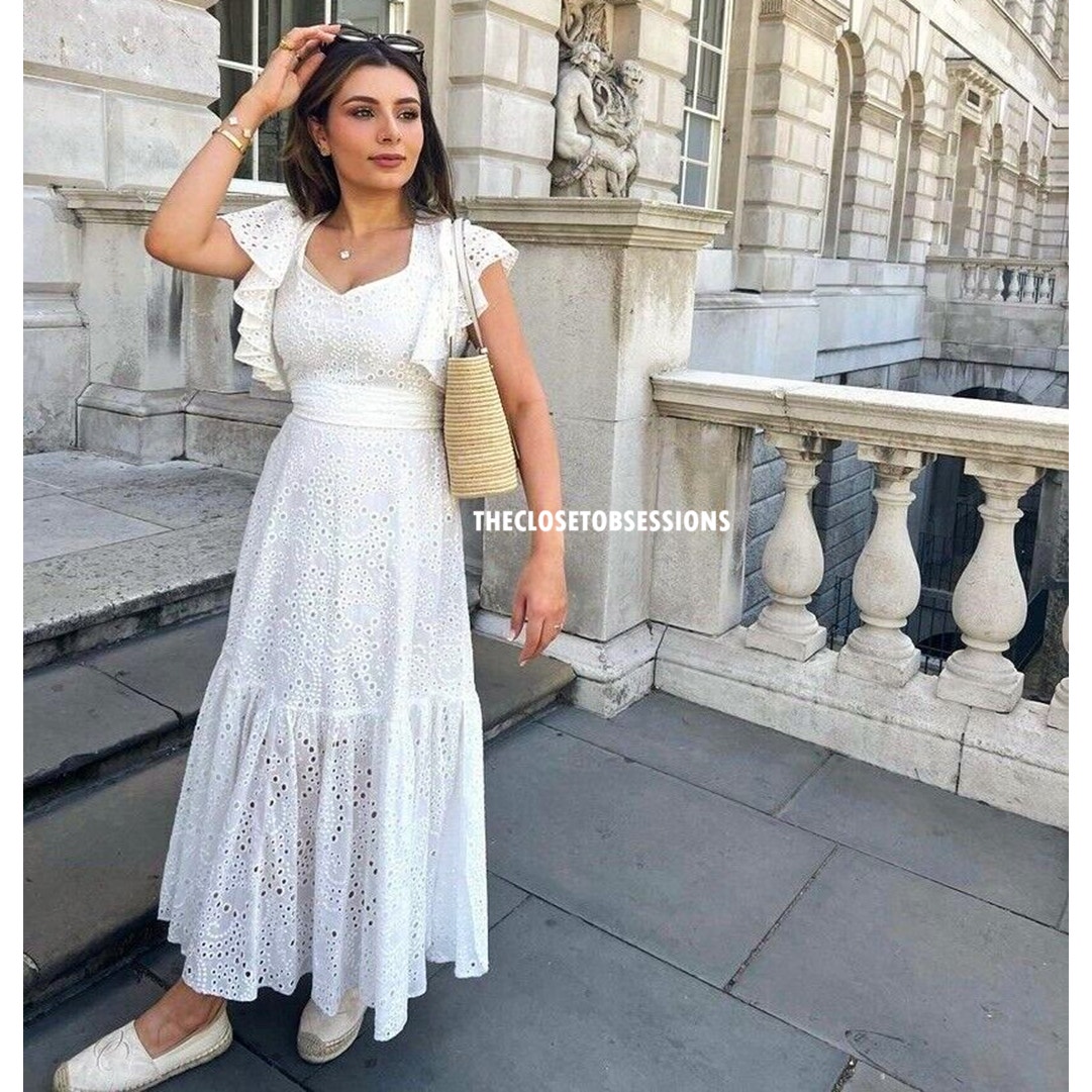RARE!!! ZARA Embroidered Midi Dress NWT