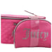 Juicy Couture Rhinestone Logo Heart Printed Velour 2PC Teavel Traincase