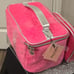 Juicy Couture Rhinestone Logo Heart Printed Velour 2PC Teavel Traincase