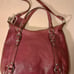 COACH PLUM LEATHER SATCHEL SHOULDER BAG