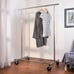 Portable Steel Folding Expandable Rolling Clothes Rack -b1f5