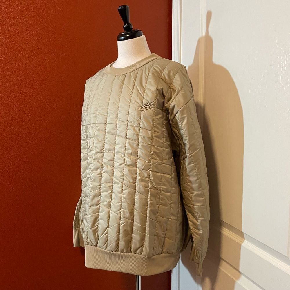 Nike Men's Sportswear Therma Fit Tech Pack Winterized Tan Sweater Jacket