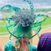 KY Derby Blowing Money Fast Hat Fascinator Hundos, Feathers & Crystals