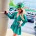 KY Derby Blowing Money Fast Hat Fascinator Hundos, Feathers & Crystals