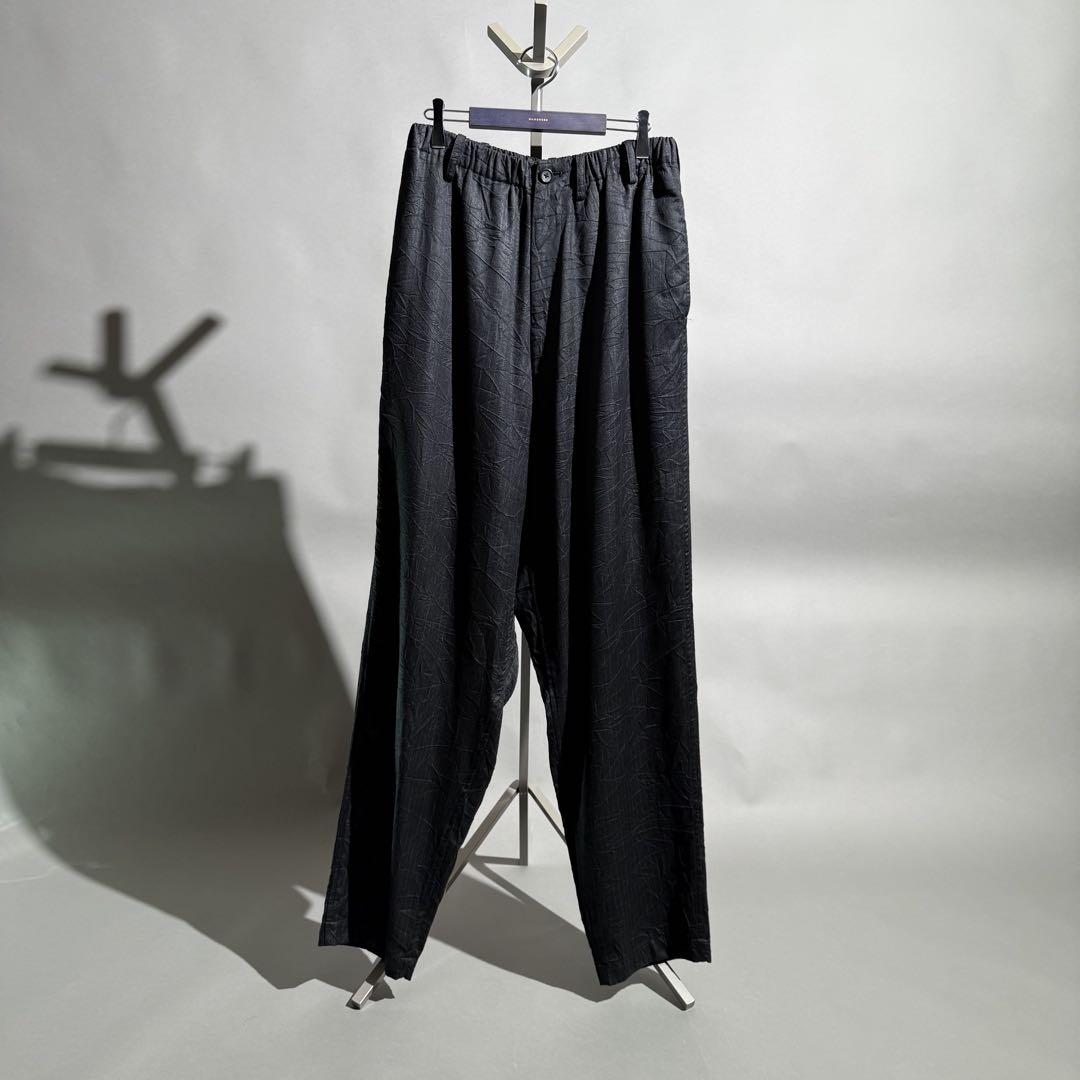 YOHJIYAMAMOTO P.H. Asian Delinquent Period Sarouel Slacks 2 Black