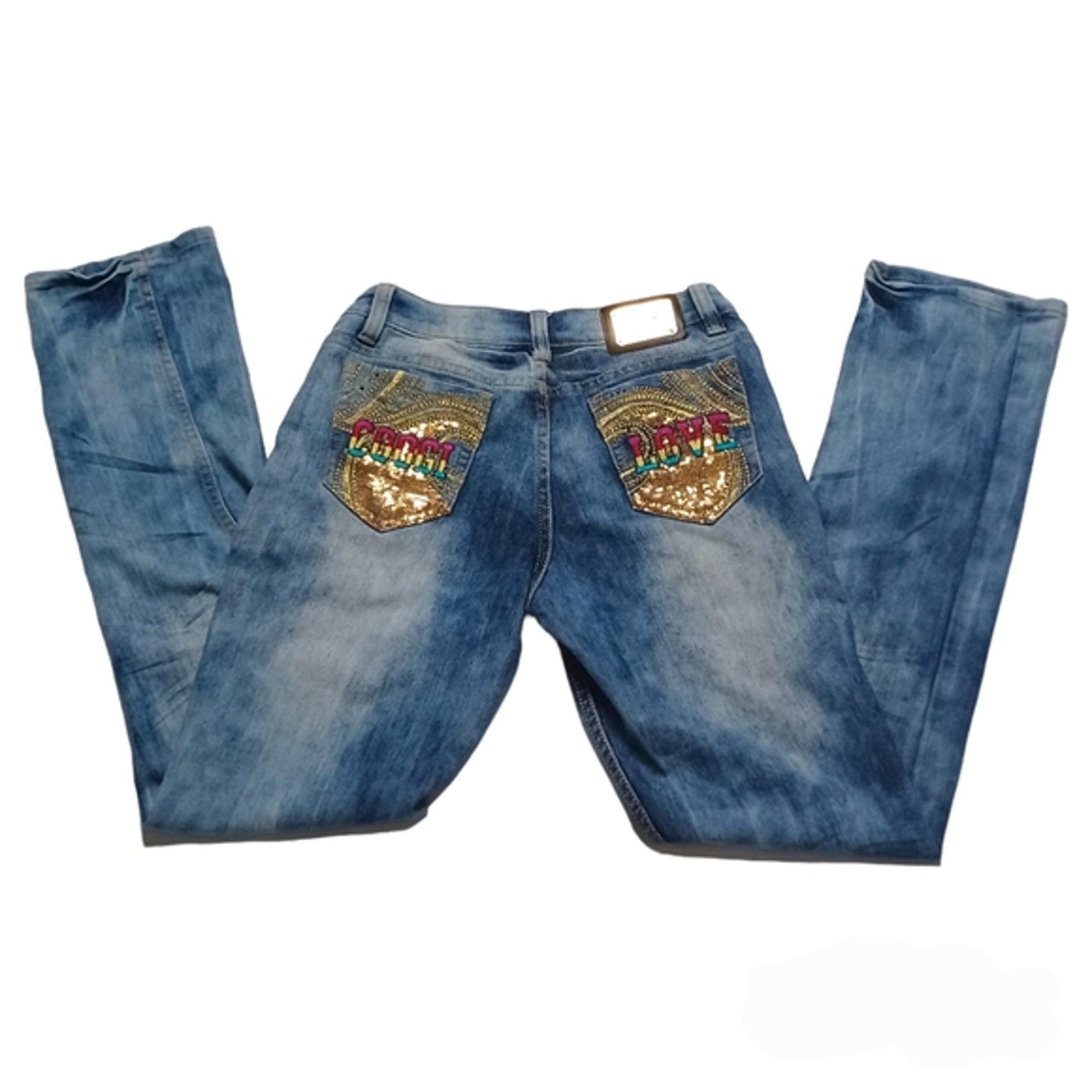 COOGI Australia Women's Size 7/8 Streetwear Blue Acid Wash Straight Leg Jeans