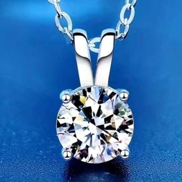 ASQ Spectacular 1ct Moissanite Diamond Necklace