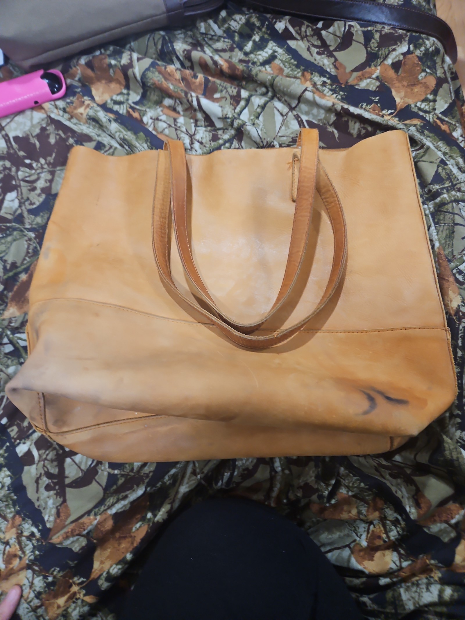 Able tote genuine leather