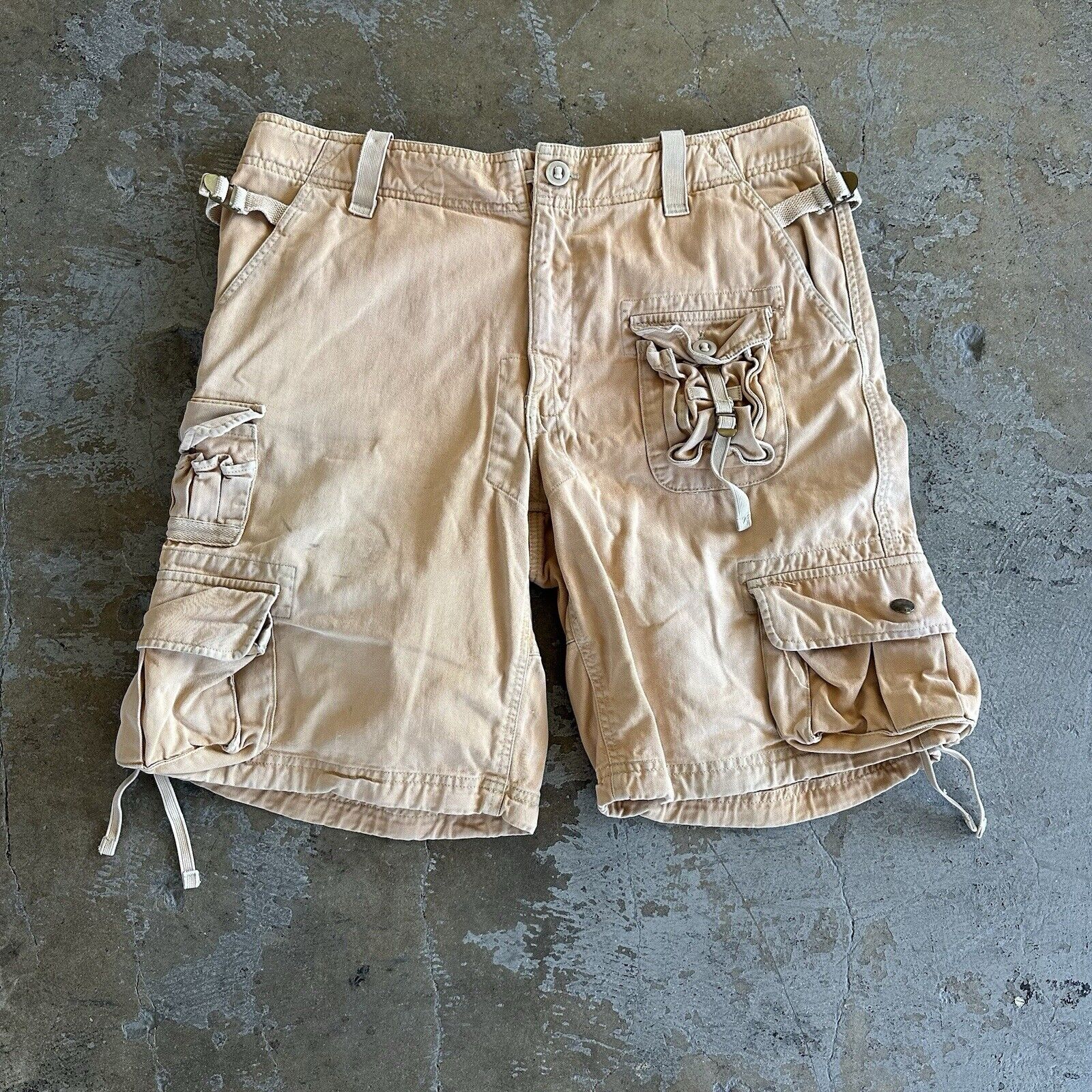 Vintage Polo Ralph Lauren Paratrooper Cargo Shorts Size 35 Men Army Military