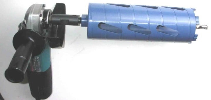 4'' core bit with angle grinder guide