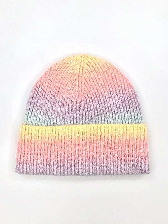 NWT AQUA WOMEN'S SPACE DYE RIB KNIT CUFF HAT