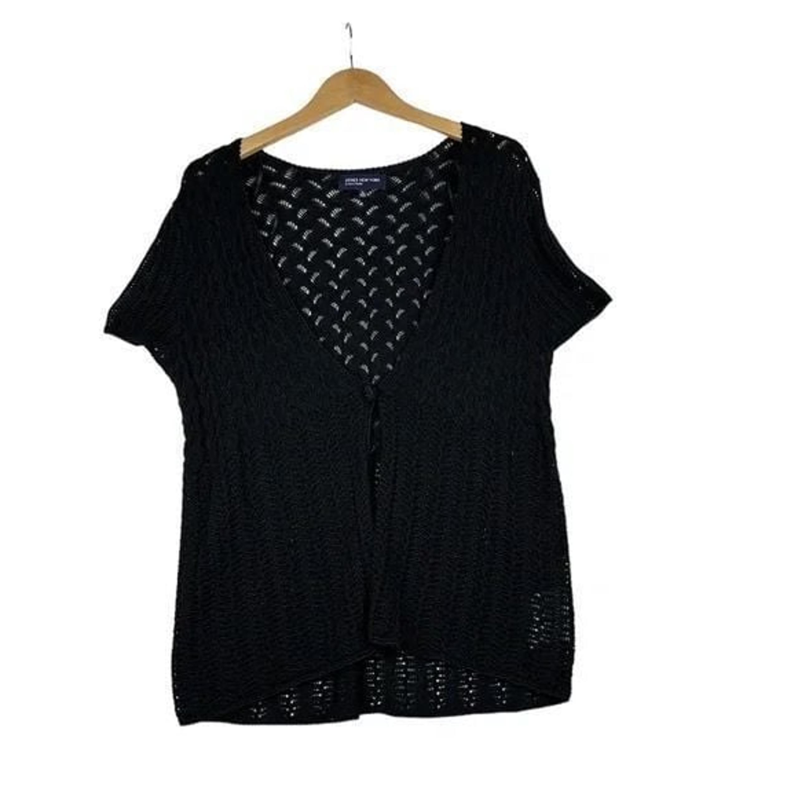Jones New York Signature Knit Wear Black Top Size XL