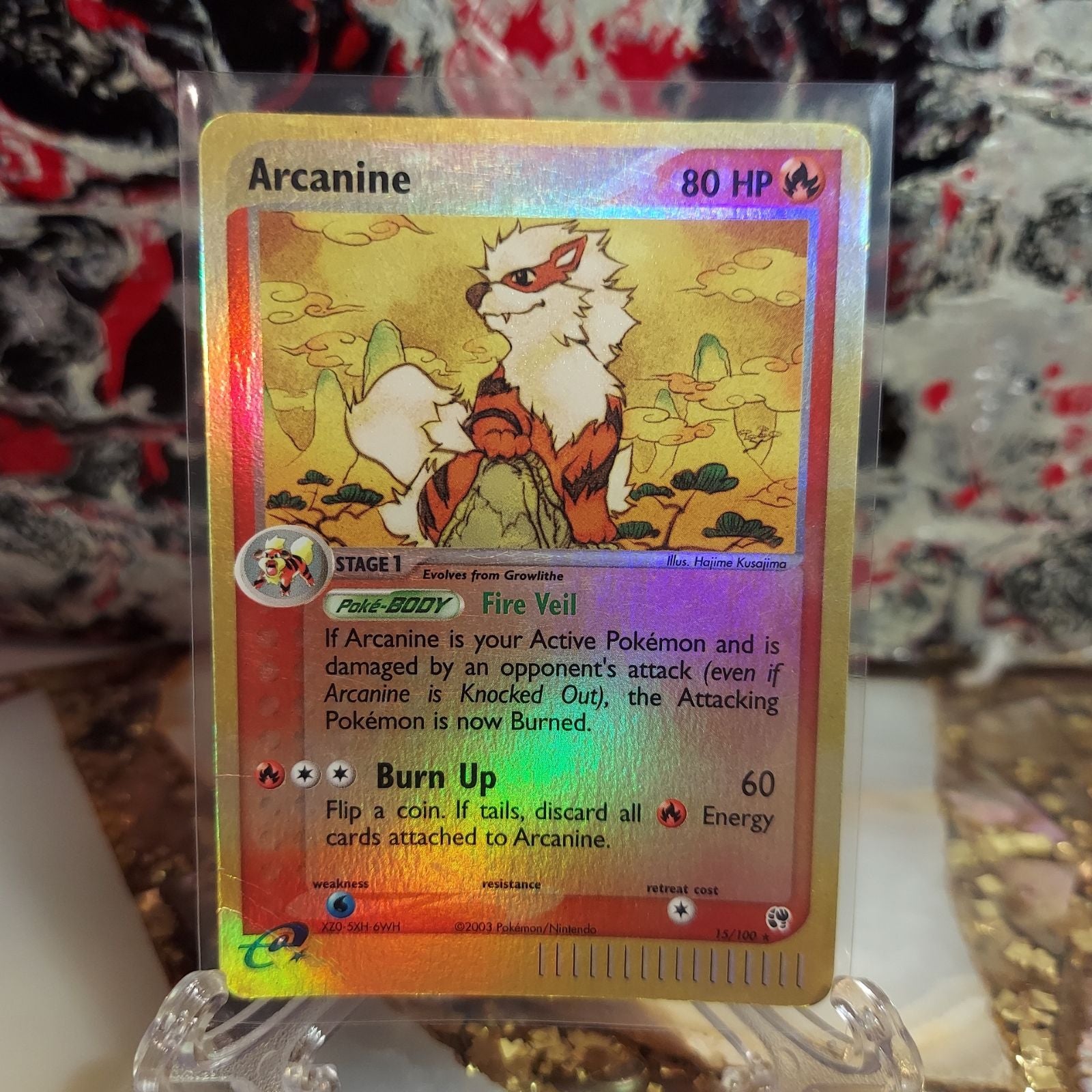 E Series Reverse Holo Arcanine Pokémon Card