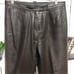 Vintage 90s made in UK genuine leather dark brown high rise mom’s style pants M