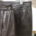Vintage 90s made in UK genuine leather dark brown high rise mom’s style pants M