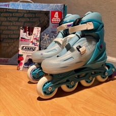 Crazy Skates Teal Glitter Ice