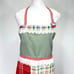 Handmade Retro Plaid & Lace Bib Apron Red & Green Hand Towel Grandmacore