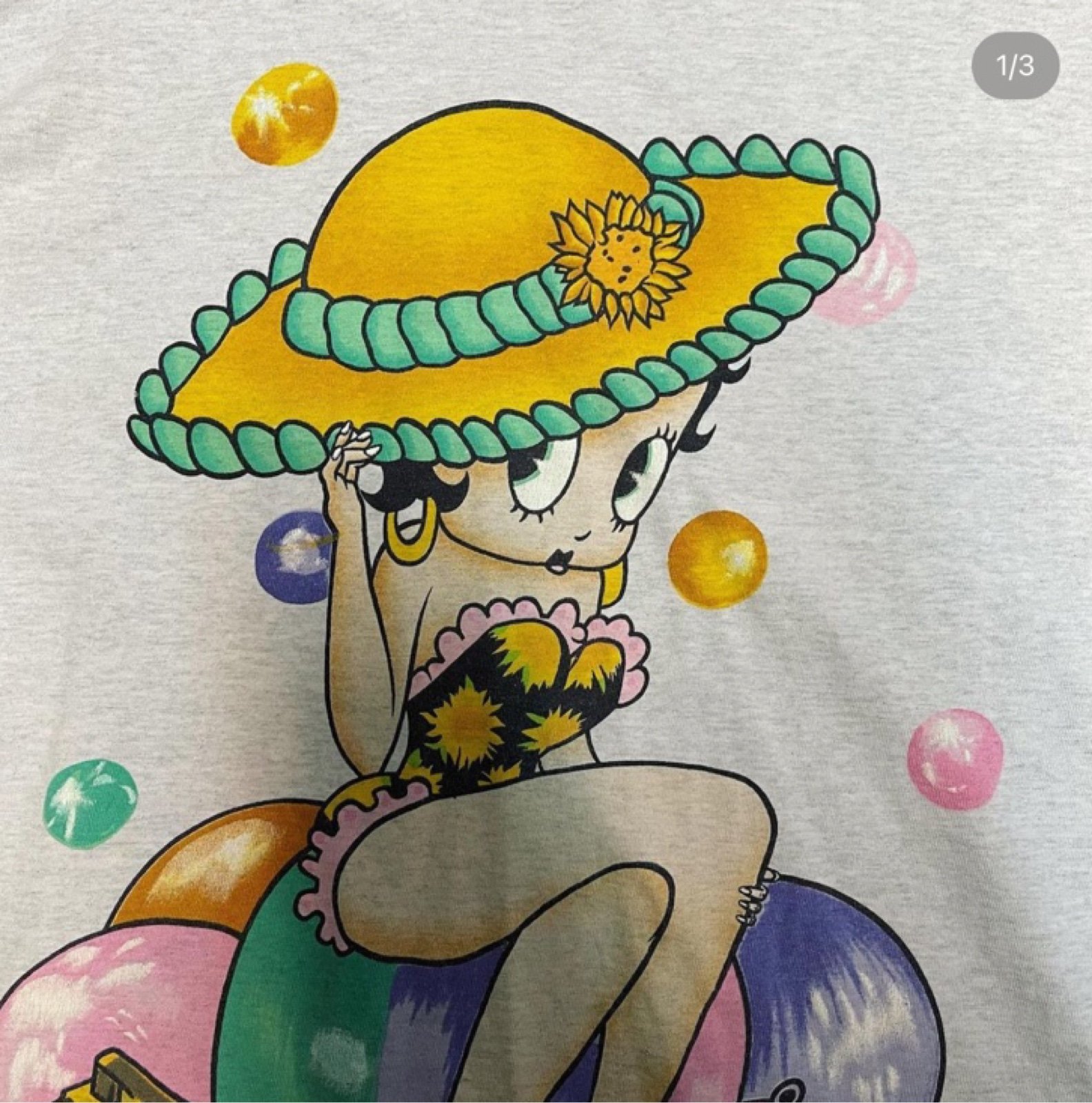 1995 Vintage Single Stitch Sunhat Beach Betty Boop